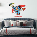 muursticker Superman alfabet vinyl blauw/rood 126-delig