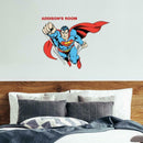 muursticker Superman alfabet vinyl blauw/rood 126-delig