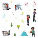 wanddecoratie stickers Everest: De Jonge Yeti 21-delig