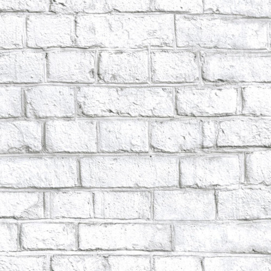 behang Peel and Stick White Brick 503 cm vinyl wit