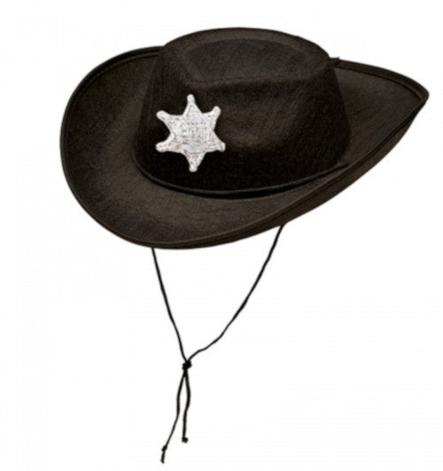 kinderhoed Cowboy zwart one size