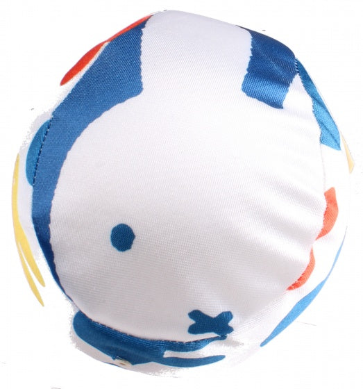 speelbal Miffy - Nijntje satijn 12,5 cm wit/blauw
