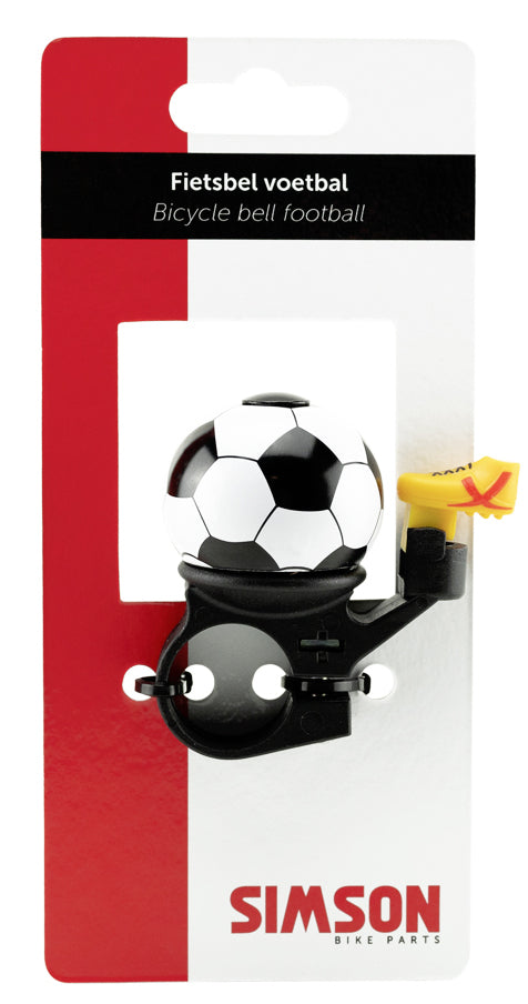 Voetbal Kinderfietsbel 22,2 mm Wit/Zwart