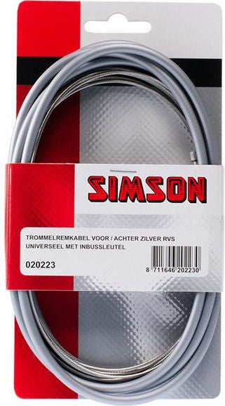 Simson trommelremkabelset universeel grijs