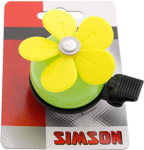 Fietsbel Simson Bloem - groen/geel