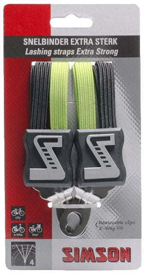 Snelbinder Quattro Simson extra sterk met 4 binders - zwart/groen