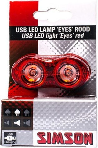 Simson USB LED lamp "Eyes" - rood