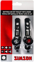 Simson Battery LED Verlichtingsset "Bullet" 2.5/1.5 Lux