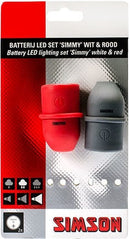 Simson Verlichtingsset LED ''Simmy'' - zwart/rood (batterij)