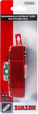 Batterij bagagedrager achterlicht Simson Block 1 LED - On/Off