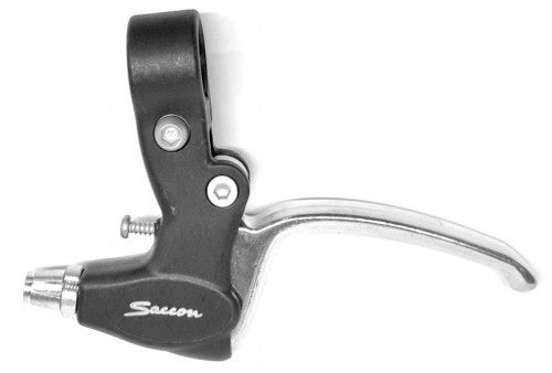 remgreep links 2-vinger aluminium zwart/zilver