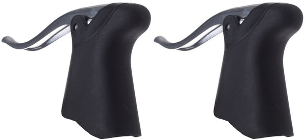 remgrepenset Race V-brake 3-vinger zilver/zwart 2-delig