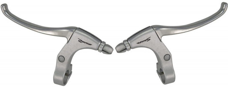 Remgreepset Saccon voor rollerbrake - 4 vingers - satin / zilver