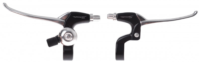 remgrepen set met bel rollerbrake 4-vinger zwart/zilver