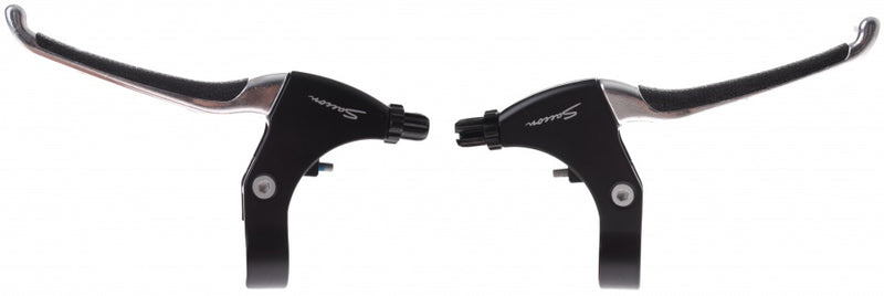 remgrepenset V-brake 4-vinger zilver/zwart 2-delig