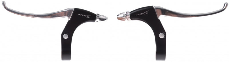remgrepenset rollerbrake 4-vinger zilver/zwart 2-delig