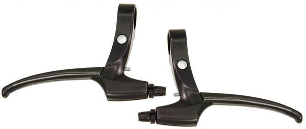 remgrepenset V-brake 4-vinger aluminium zwart 2-delig