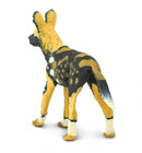 Afrikaanse wilde hond junior 9 cm rubber zwart/wit/bruin