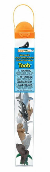 speelset Baby sea life Toob wit/grijs/zwart/groen 12-delig