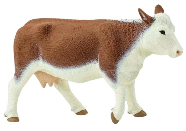 boerderij Hereford koe junior 13,5 cm bruin/wit