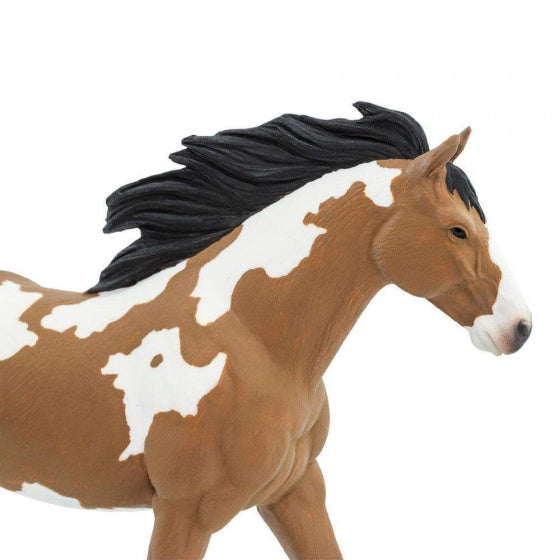 boerderij Pinto Mustang-hengst junior 18,5 cm wit/bruin