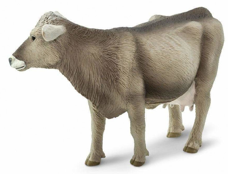 boerderij Zwitserse koe junior 8,5 cm grijs