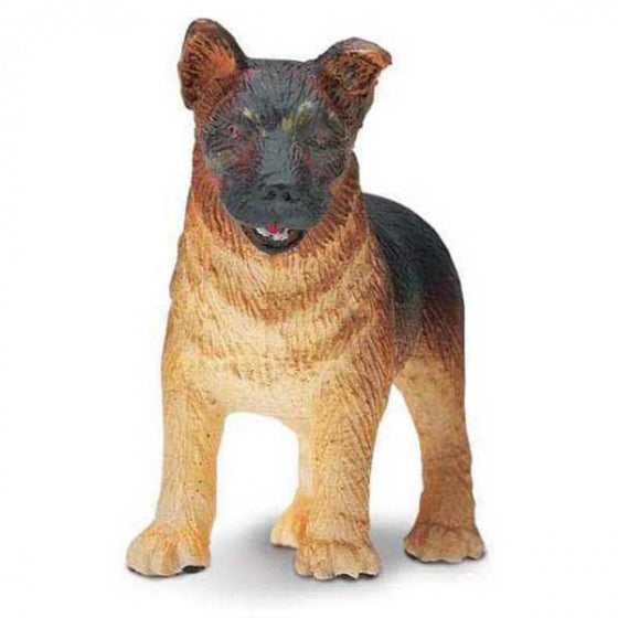 boerderijdier Duitse herder pup 2,5 cm junior zwart/bruin