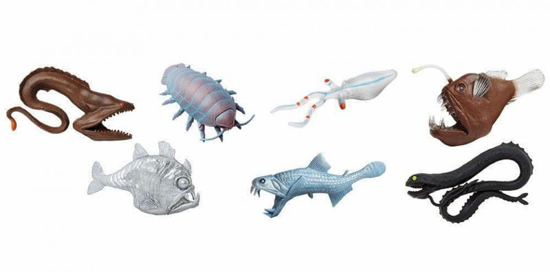speelset Deep sea creatures Toob bruin/grijs 7-delig