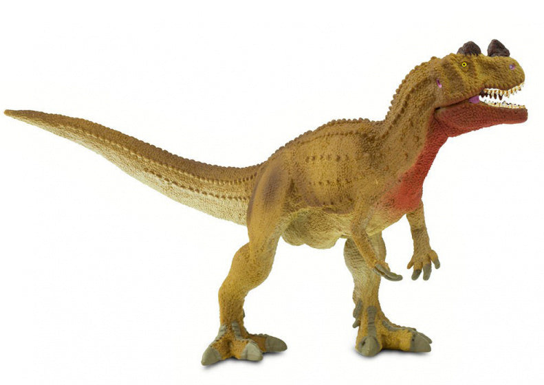 dinosaurus Ceratosaurus junior 19 cm rubber bruin/wit