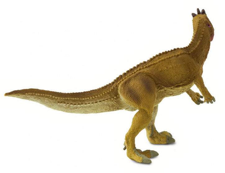 dinosaurus Ceratosaurus junior 19 cm rubber bruin/wit