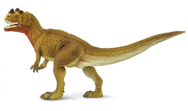 dinosaurus Ceratosaurus junior 19 cm rubber bruin/wit