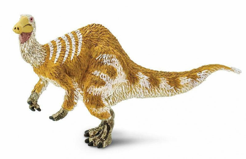 dinosaurus Deinocheirus junior 20 cm rubber bruin/wit