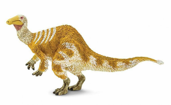 dinosaurus Deinocheirus junior 20 cm rubber bruin/wit