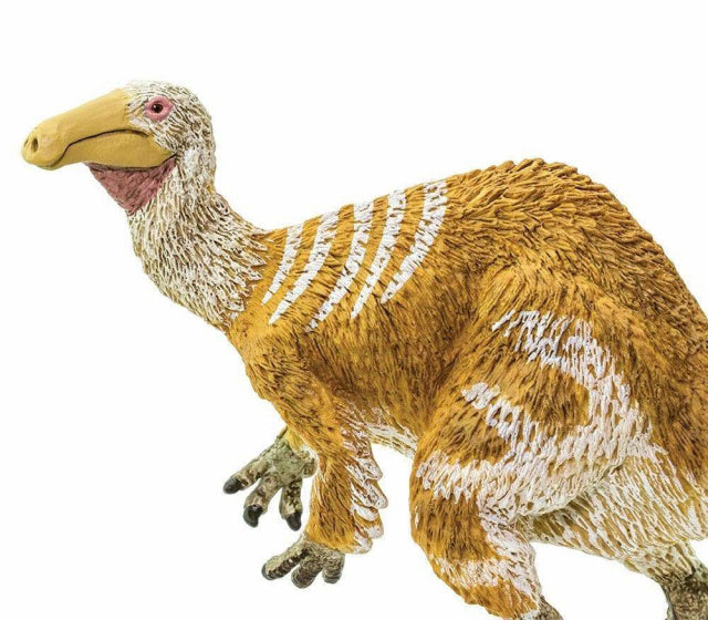 dinosaurus Deinocheirus junior 20 cm rubber bruin/wit