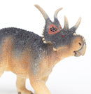 dinosaurus Diabloceratops junior 15 cm rubber zwart/bruin/rood