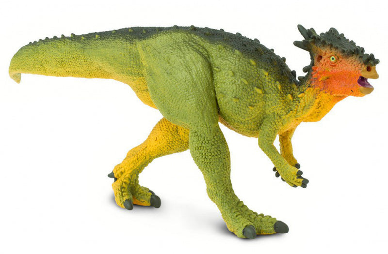 dinosaurus Dracorex junior 20 cm rubber groen/geel/oranje