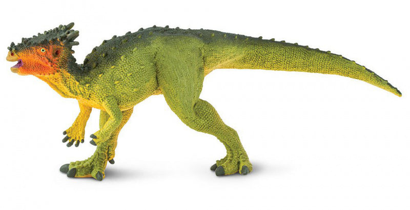 dinosaurus Dracorex junior 20 cm rubber groen/geel/oranje