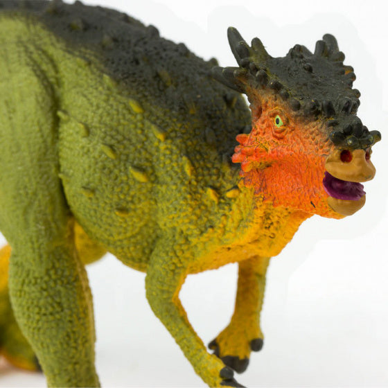 dinosaurus Dracorex junior 20 cm rubber groen/geel/oranje