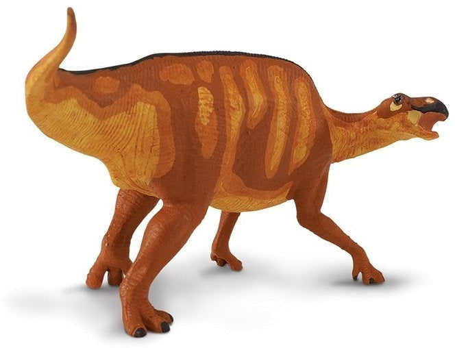 dinosaurus Edmontosaurus junior 26 cm rubber bruin/rood