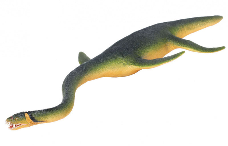 dinosaurus Elasmosaurus junior 25 cm rubber groen/geel