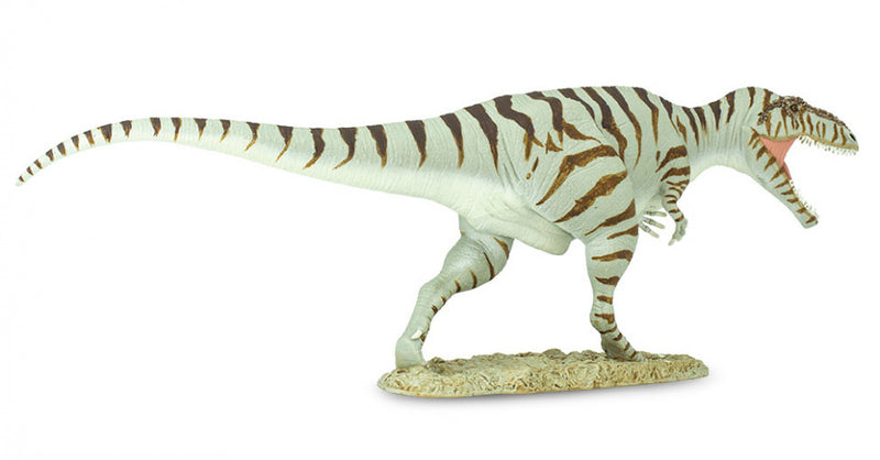 dinosaurus Giganotosaurus junior 37 cm rubber grijs/bruin