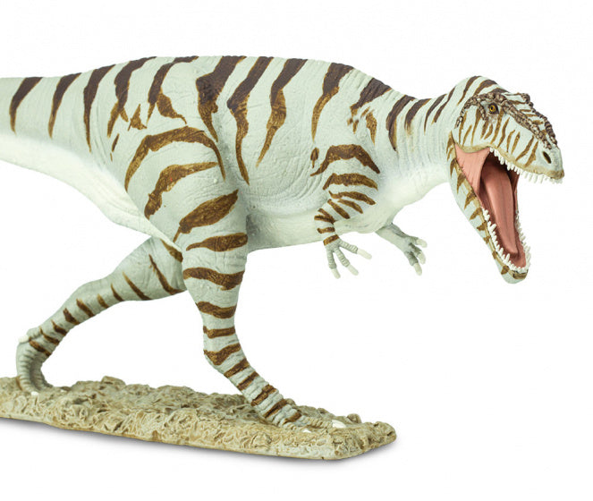 dinosaurus Giganotosaurus junior 37 cm rubber grijs/bruin