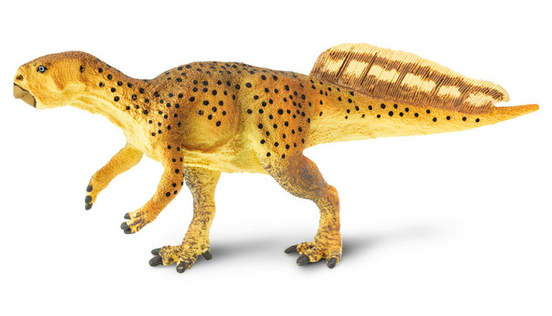 dinosaurus Psittacosaurus junior 13 cm rubber bruin/zwart