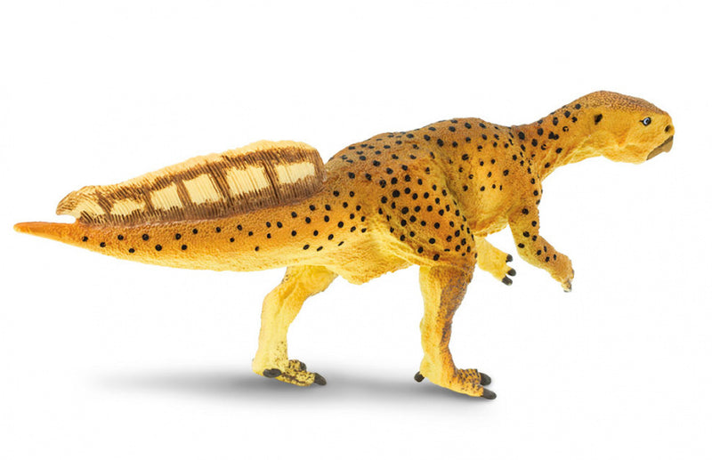 dinosaurus Psittacosaurus junior 13 cm rubber bruin/zwart