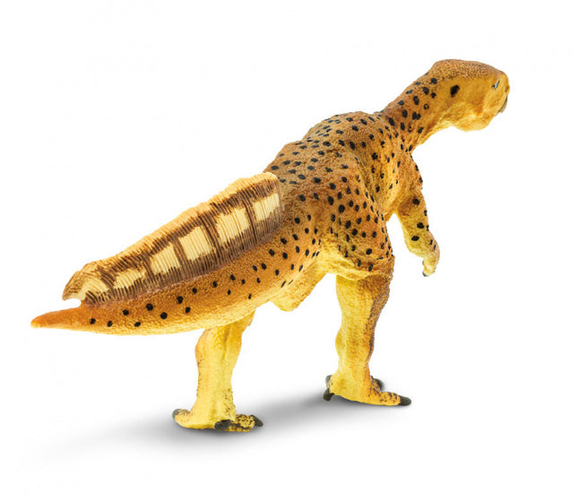 dinosaurus Psittacosaurus junior 13 cm rubber bruin/zwart