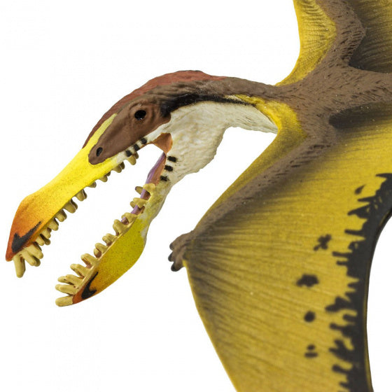 dinosaurus Pterosaurier junior 10 cm geel/bruin