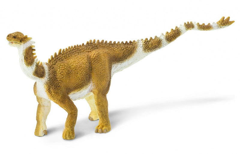 dinosaurus Shunosaurus junior 23 cm rubber lichtbruin/wit