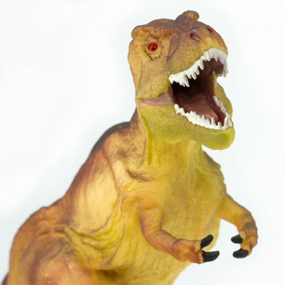 dinosaurus T- Rex junior 22 cm rubber bruin/ beige