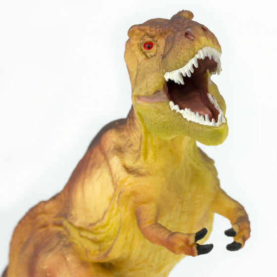 dinosaurus Kaprosuchus junior 21 cm rubber bruin/ zwart