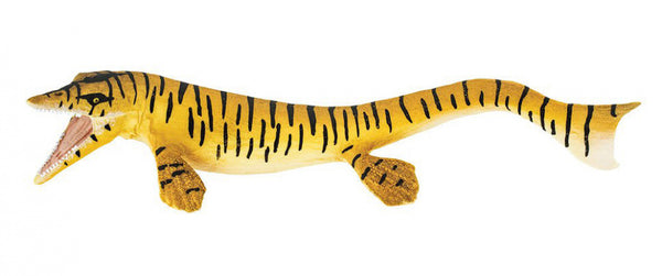 dinosaurus Tylosaurus junior 24 cm rubber geel/zwart